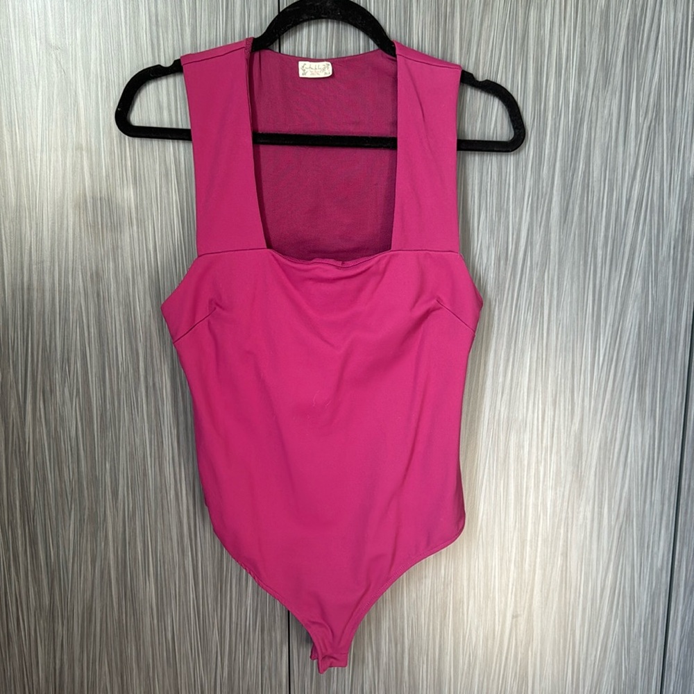 Free People Square Neck Thong Bodysuit
